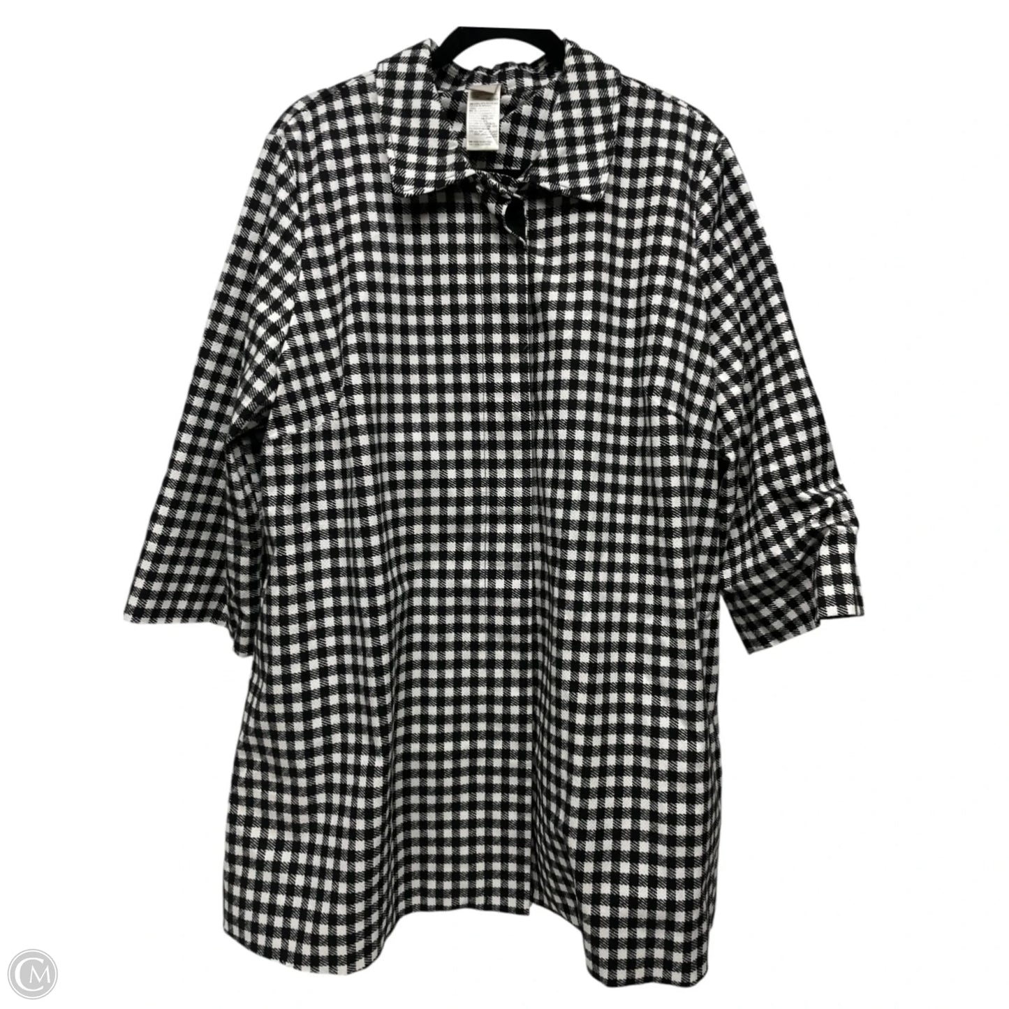 Coat Other By Chicos In Black & White, Size: Xl