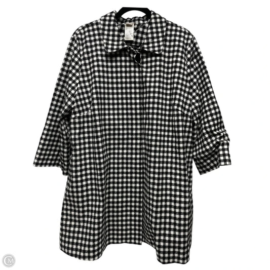 Coat Other By Chicos In Black & White, Size: Xl