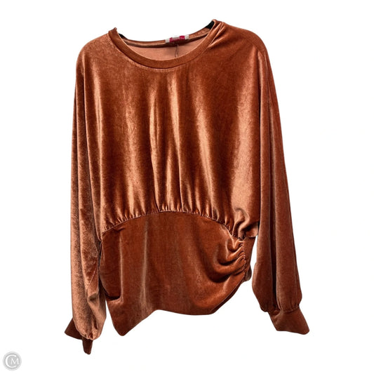 Top Long Sleeve By jess lea  In Brown Size: 2x