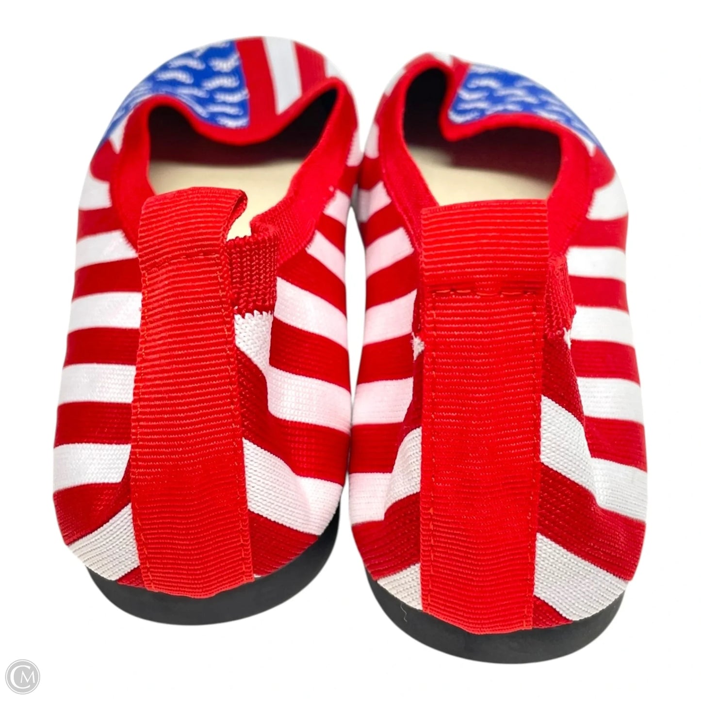 Shoes Flats By Clothes Mentor In Blue & Red & White, Size: 12.5