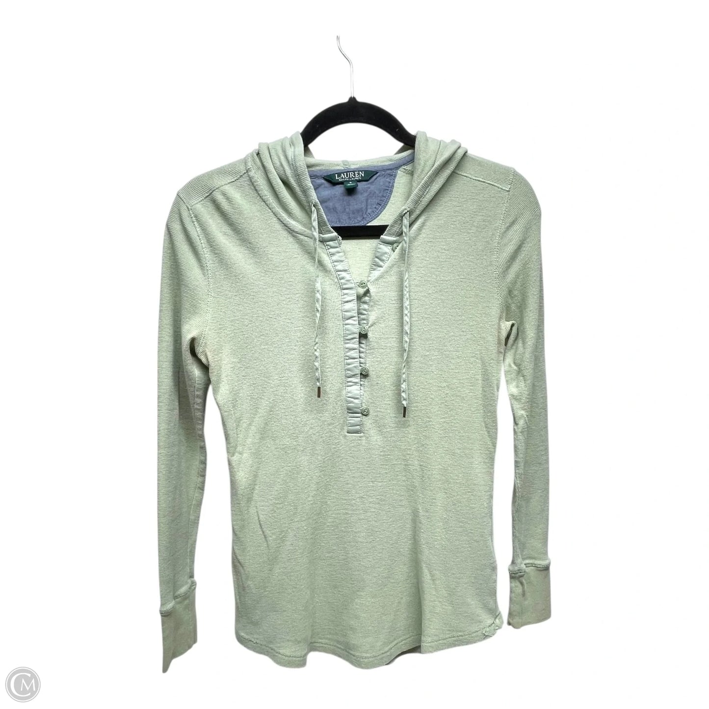 Sweatshirt Hoodie By Lauren By Ralph Lauren In Green, Size: S