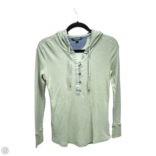 Sweatshirt Hoodie By Lauren By Ralph Lauren In Green, Size: S