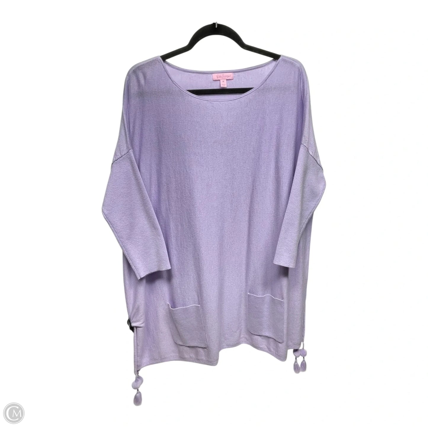 Top 3/4 Sleeve Designer By Lilly Pulitzer In Purple, Size: M