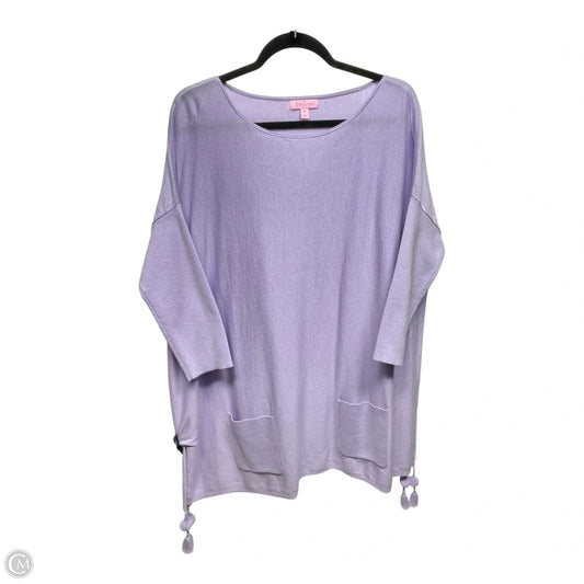 Top 3/4 Sleeve Designer By Lilly Pulitzer In Purple, Size: M