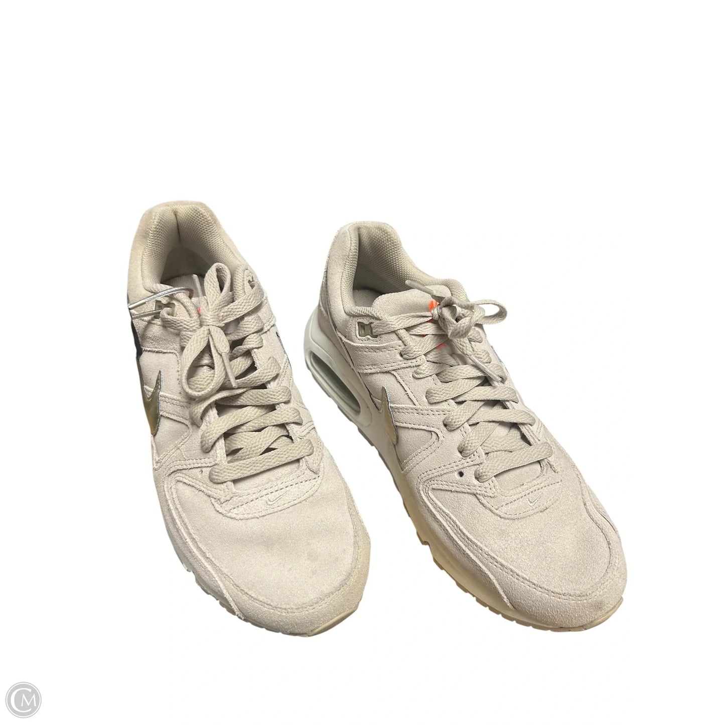 Shoes Sneakers By Nike In Gold & Grey, Size: 9.5
