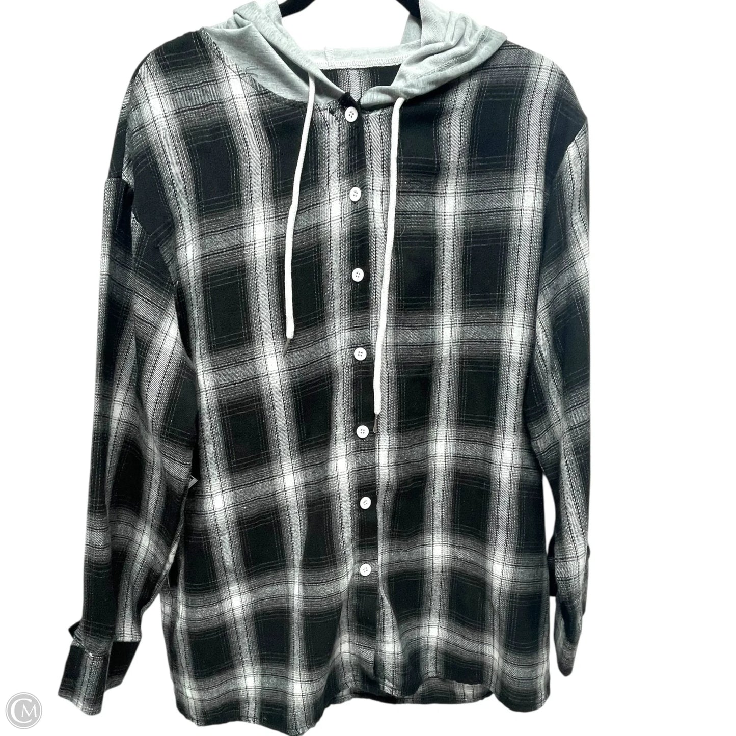 Sweatshirt Hoodie By Clothes Mentor In Grey, Size: M