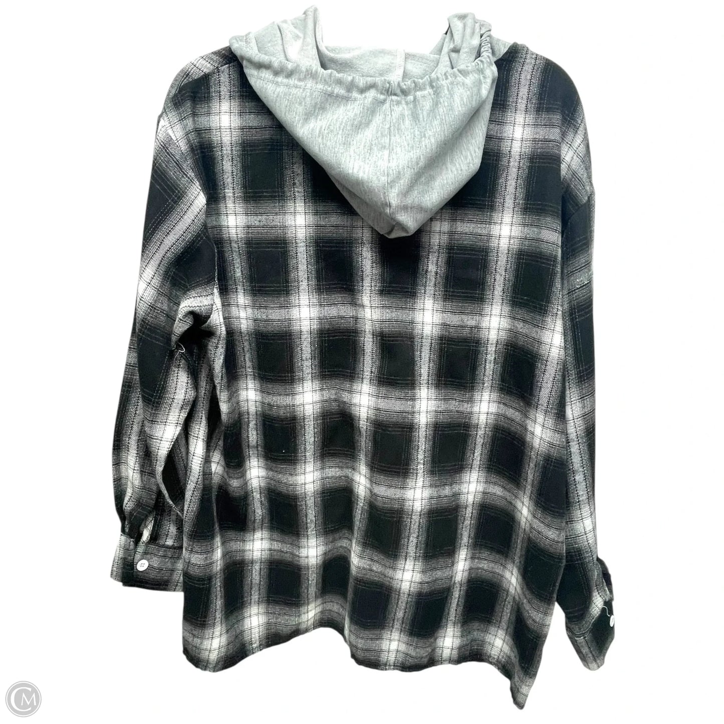 Sweatshirt Hoodie By Clothes Mentor In Grey, Size: M