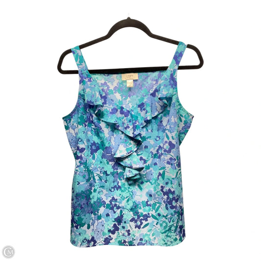 Top Sleeveless By Loft In Blue, Size: Mp