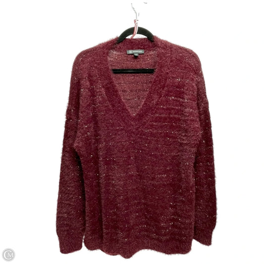 Sweater By International Concepts In Maroon, Size: L