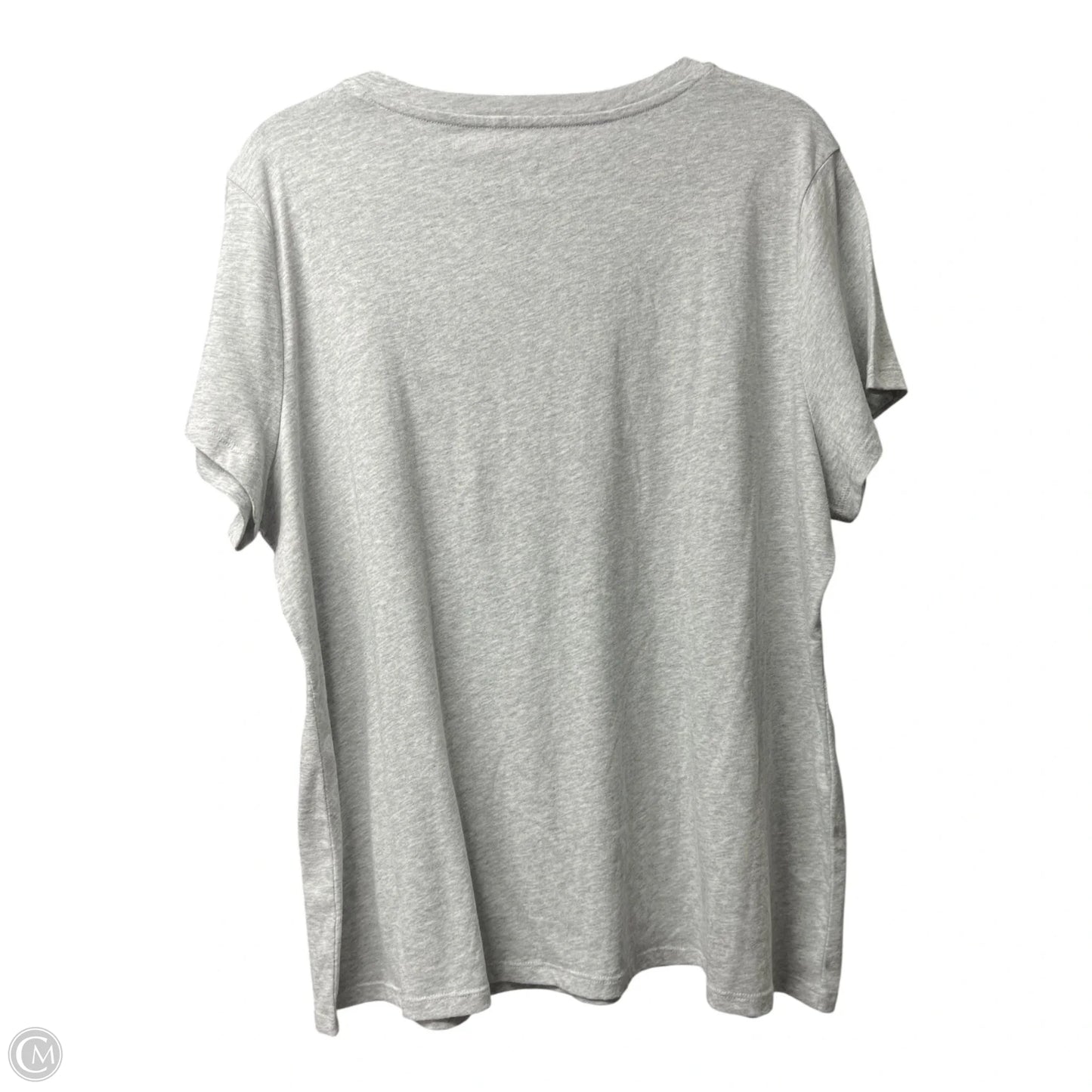 Top Short Sleeve Basic By Clothes Mentor In Grey, Size: Xxl