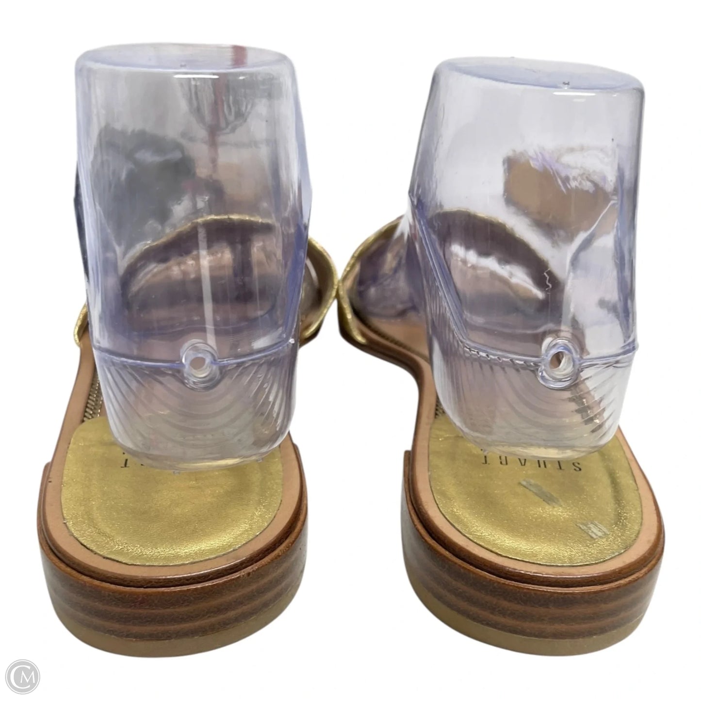 Sandals Designer By Stuart Weitzman In Gold & Tan, Size: 8