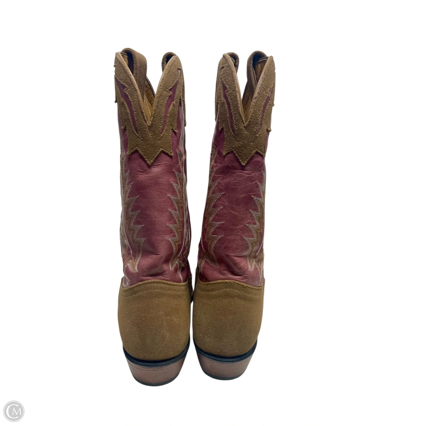 Boots Western By Tony Lama In Pink & Tan, Size: 7.5
