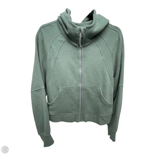 Athletic Sweatshirt Hoodie By Lululemon In Green, Size: M