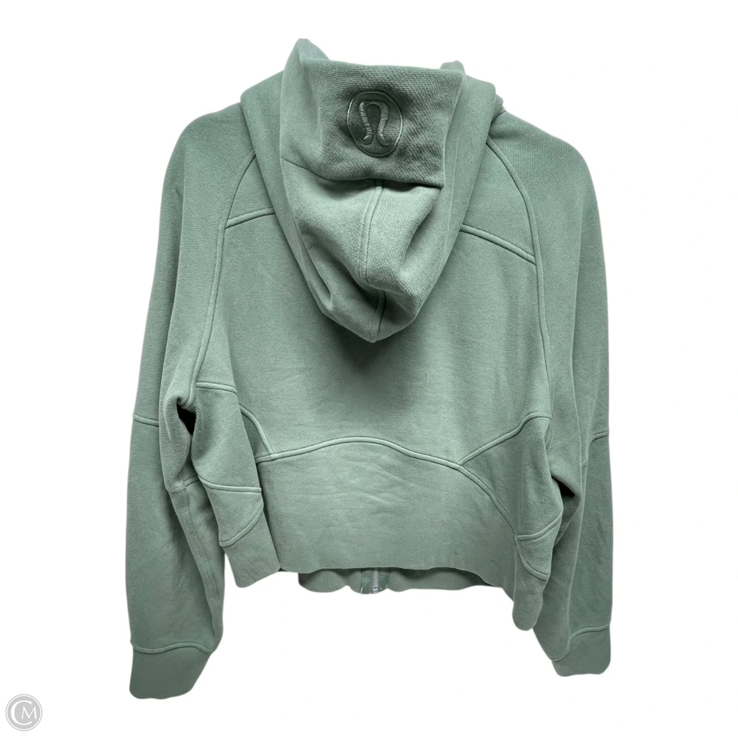 Athletic Sweatshirt Hoodie By Lululemon In Green, Size: M