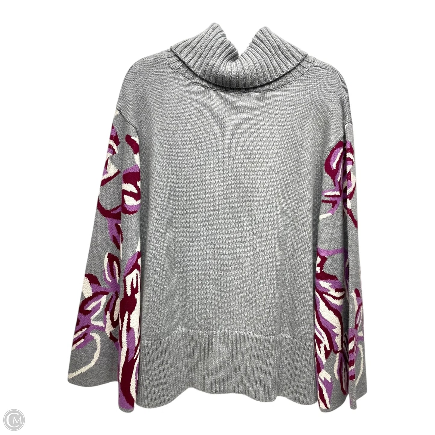 Sweater By Cabi In Green & Purple, Size: Xl