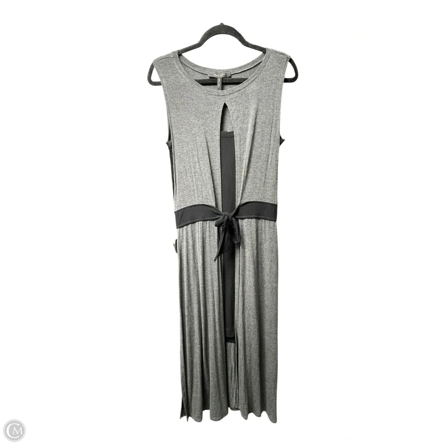 Dress Casual Maxi By Bcbgmaxazria In Black & Grey, Size: M