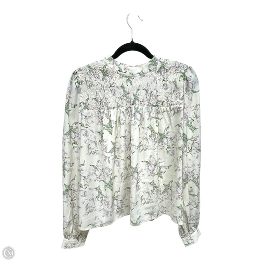 Top Long Sleeve By ALL IN FAVOR In Floral Print, Size: M