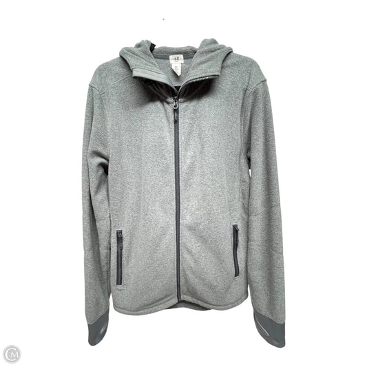 Athletic Sweatshirt Hoodie By H&m In Grey, Size: M