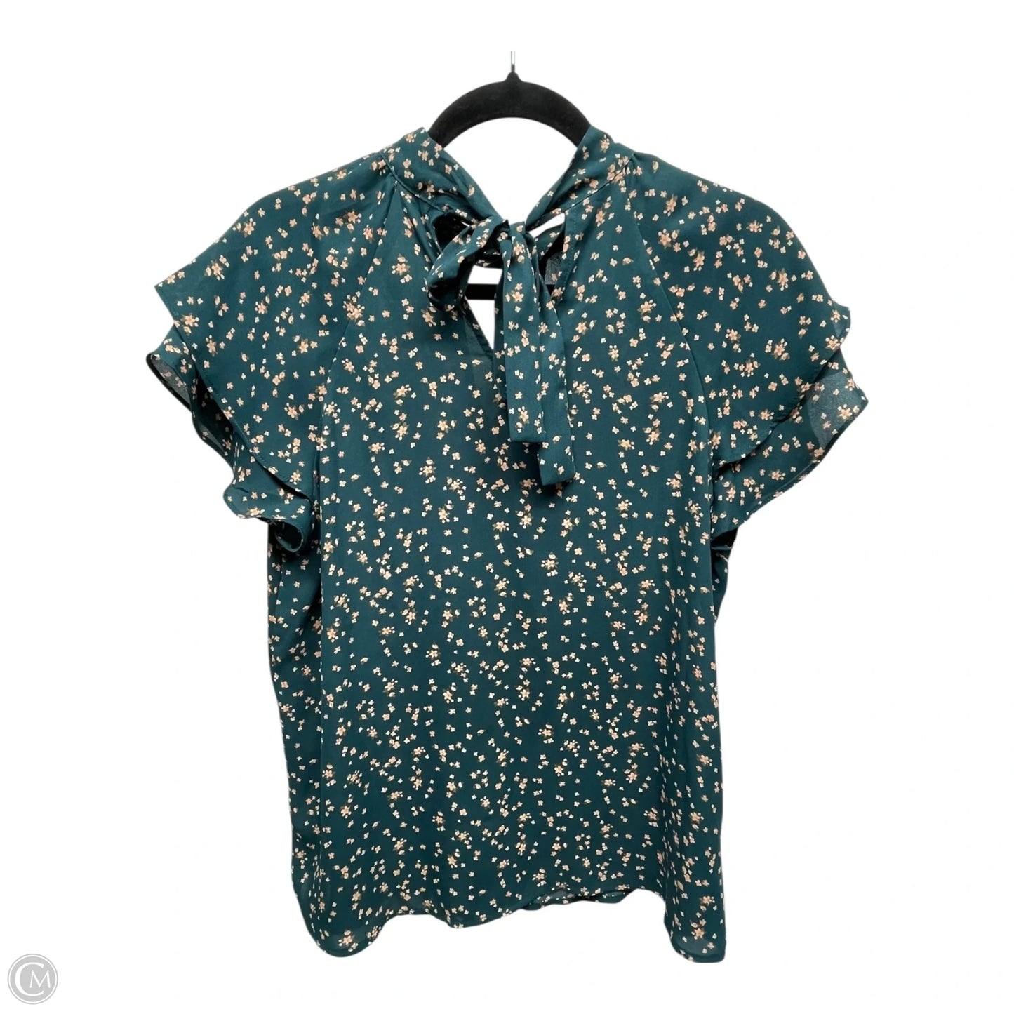 Top Short Sleeve By Pleione In Floral Print, Size: S