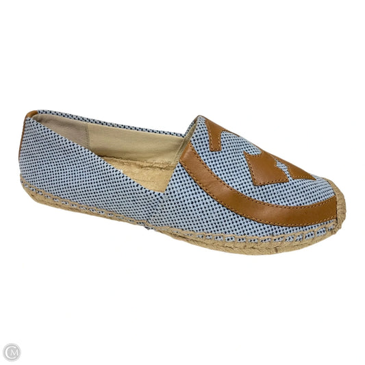 Shoes Designer By Tory Burch In Blue & Tan, Size: 9