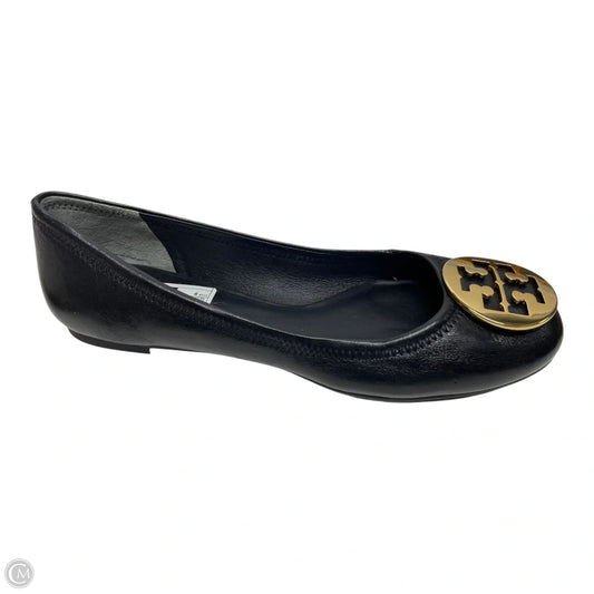 Shoes Designer By Tory Burch In Black & Gold, Size: 9