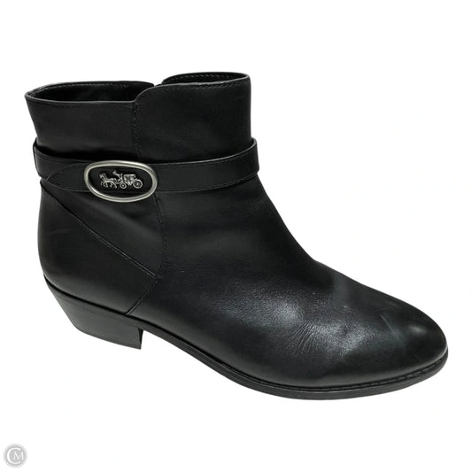 Boots Designer By Coach In Black, Size: 9.5