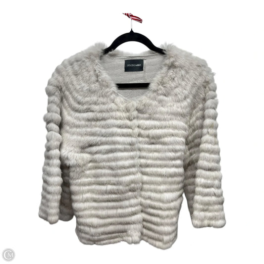 Jacket 100% Rabbit Fur & Sherpa By DOLCECABO In Cream, Size: L