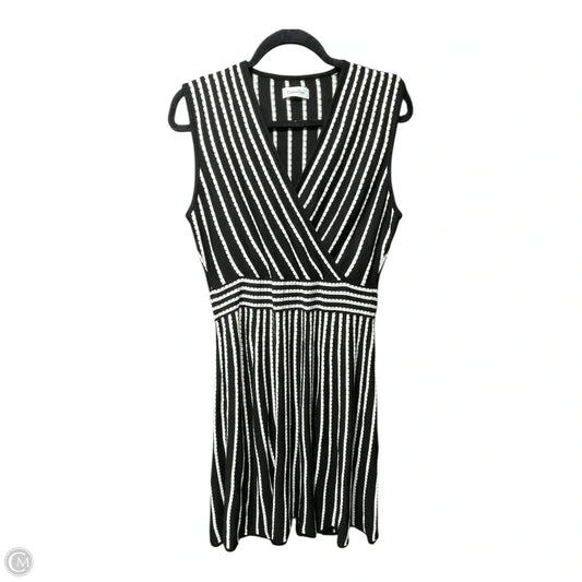 Dress Sweater By Calvin Klein In Black & White, Size: M