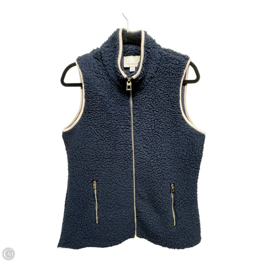 Vest Faux Fur & Sherpa By Sail To Sable In Blue & White, Size: M