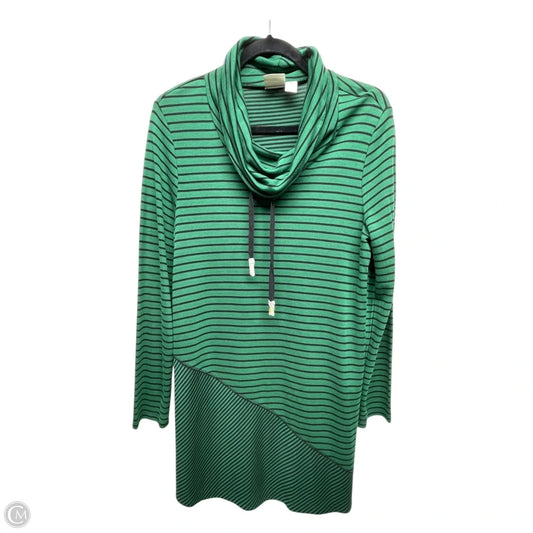 Sweatshirt Collar By Zenergy By Chicos In Black & Green, Size: M