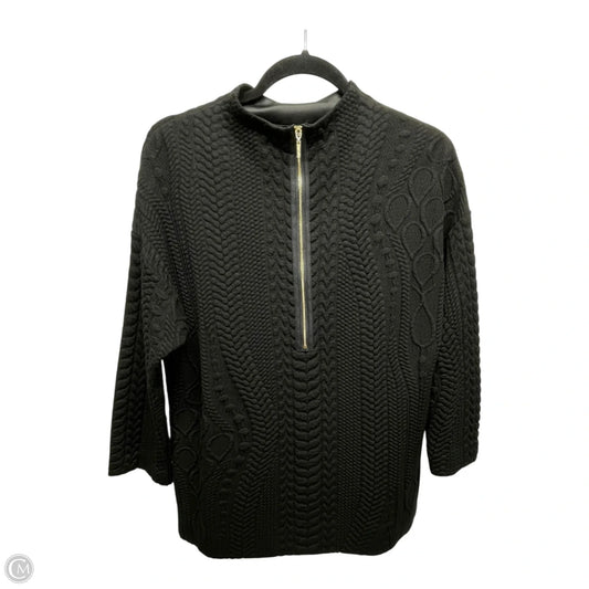 Top Long Sleeve By PAPERWHITE In Black & Gold, Size: S