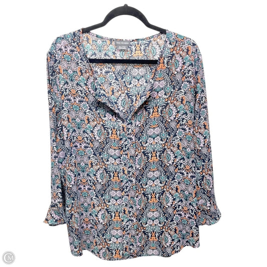 Top Long Sleeve By Van Heusen In Floral Print, Size: Xl