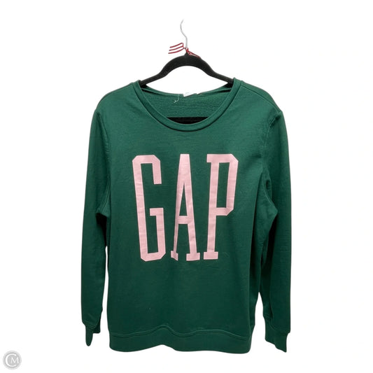 Sweatshirt Crewneck By Gap In Green & Pink, Size: Xl