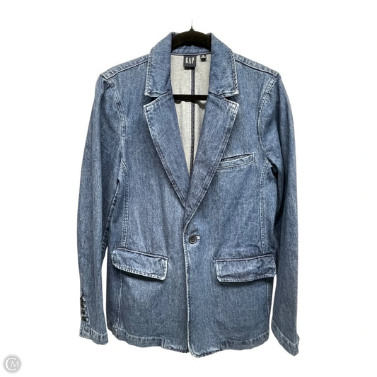 Blazer By Gap In Blue Denim, Size: M