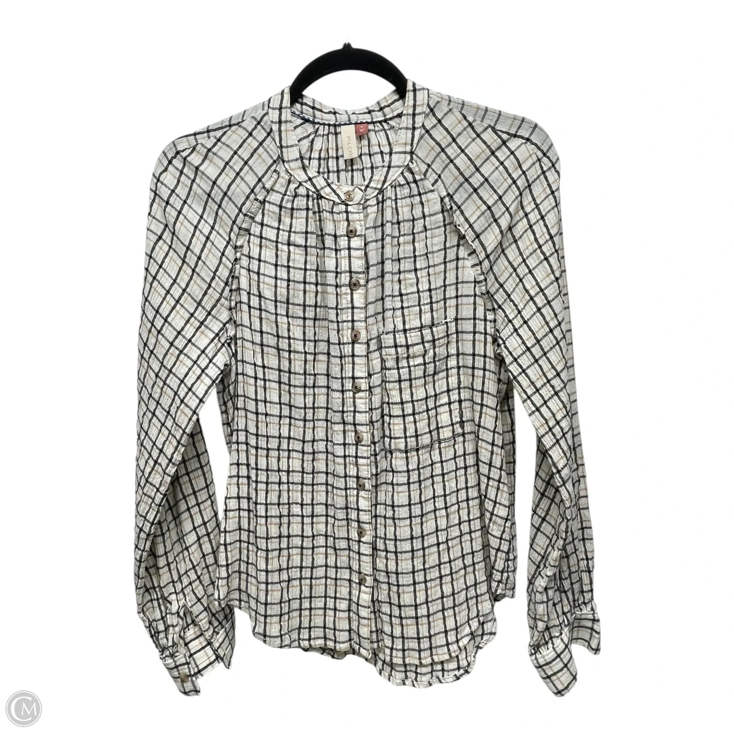 Top Long Sleeve By Pilcro In Plaid Pattern, Size: M