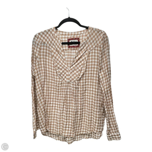 Top Long Sleeve By Pilcro In Plaid Pattern, Size: M