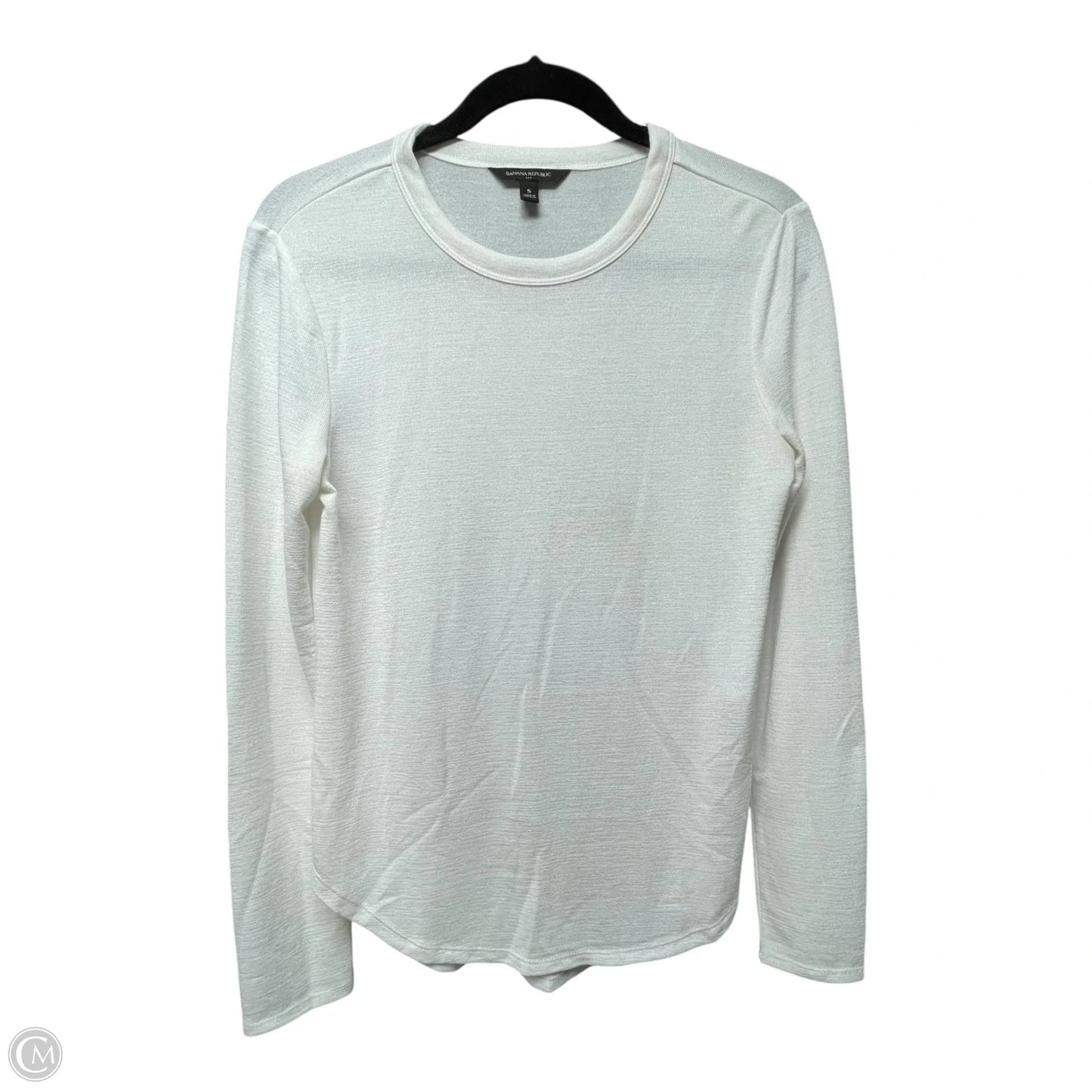 Top Long Sleeve By Banana Republic In White, Size: S