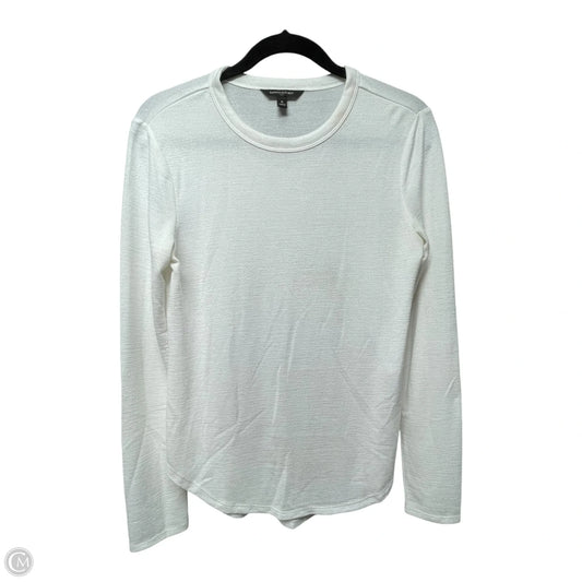 Top Long Sleeve By Banana Republic In White, Size: S