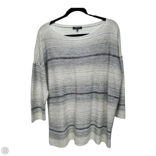 Sweater Designer By Lafayette 148 In Cream & Grey, Size: M