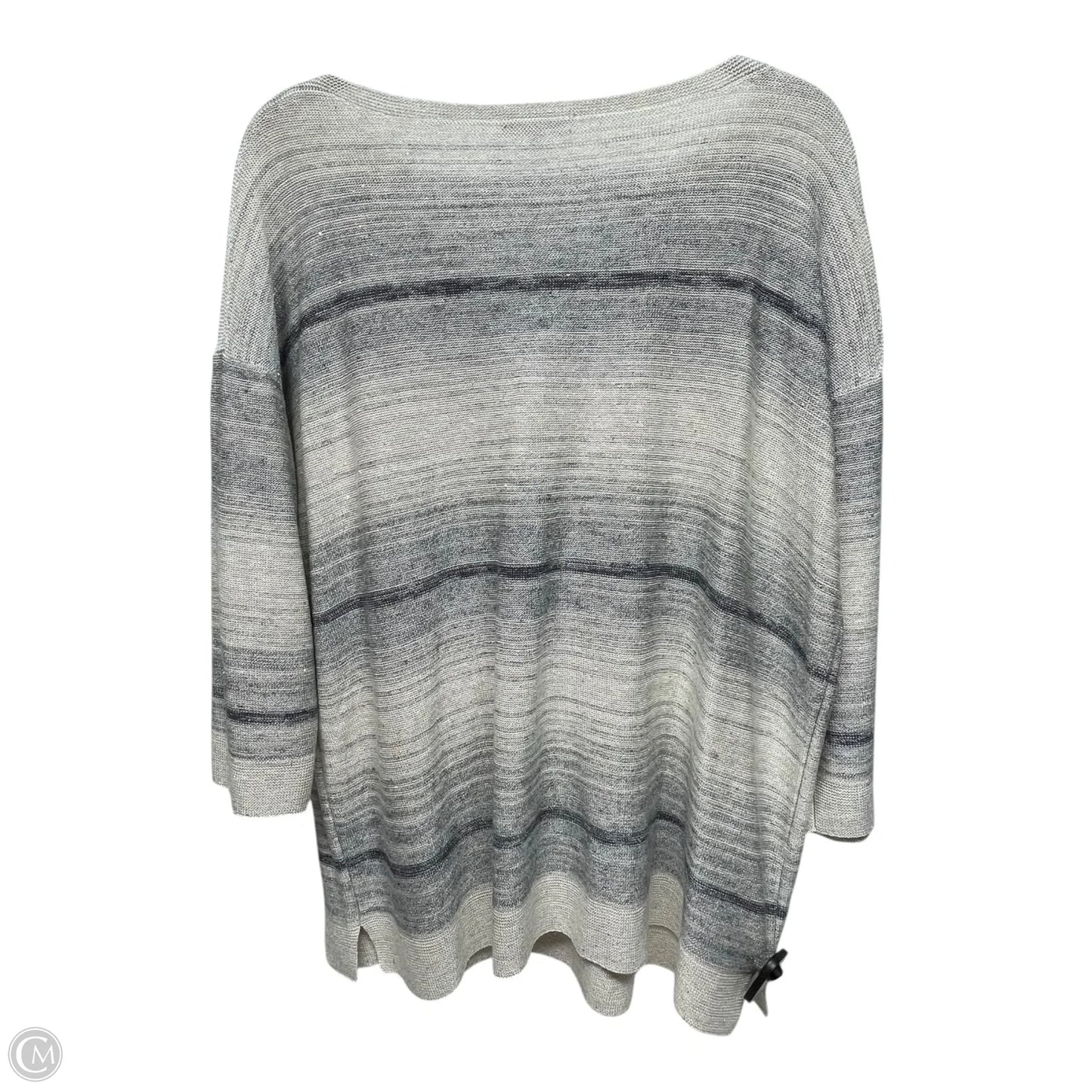 Sweater Designer By Lafayette 148 In Cream & Grey, Size: M