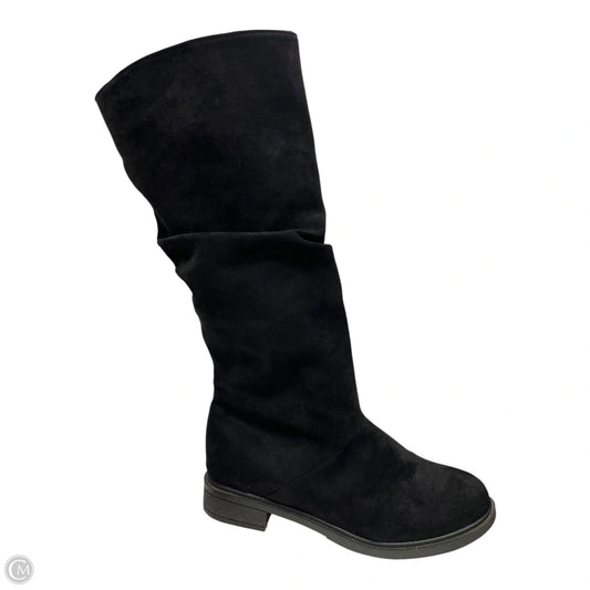 Boots Mid-calf Heels By Clothes Mentor In Black, Size: 12.5