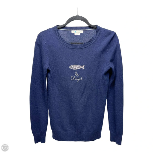 Sweater By Boden In Blue & White, Size: Xs