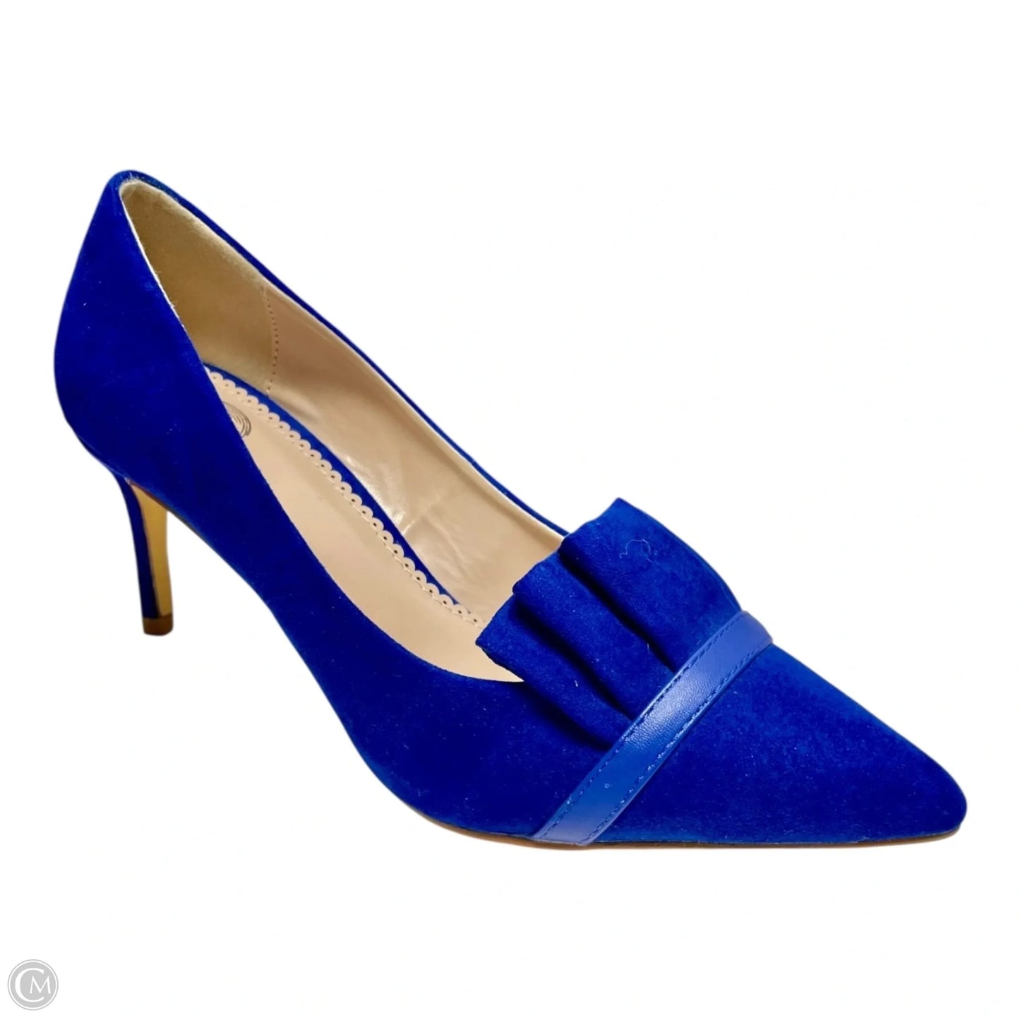 Shoes Heels Kitten By mark royal In Blue & Tan, Size: 6.5