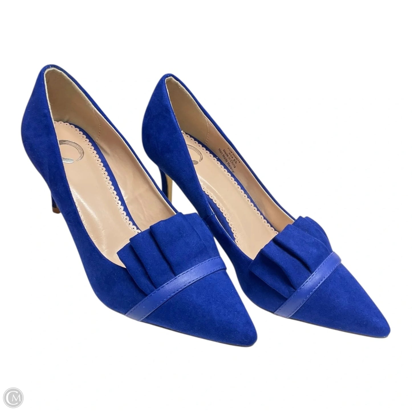 Shoes Heels Kitten By mark royal In Blue & Tan, Size: 6.5
