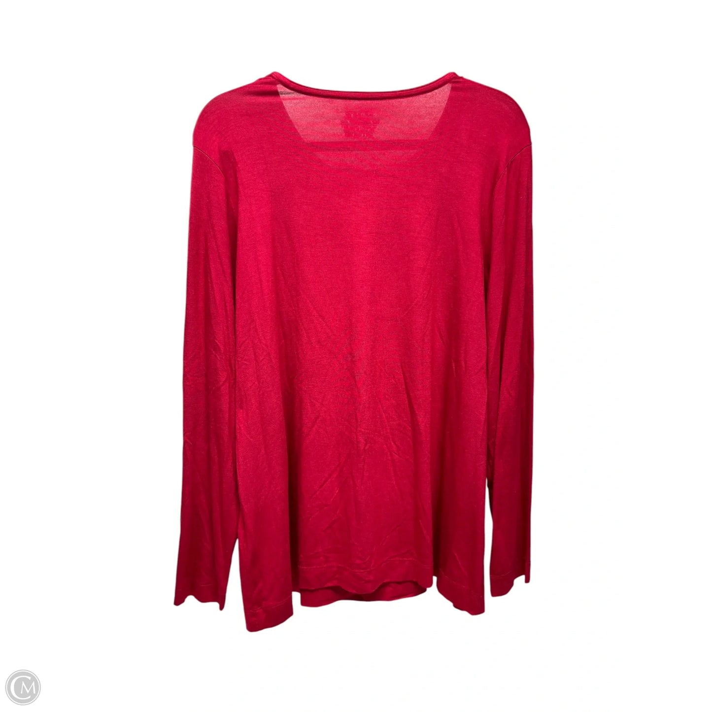 Top Long Sleeve Basic By Chicos In Red, Size: Xl