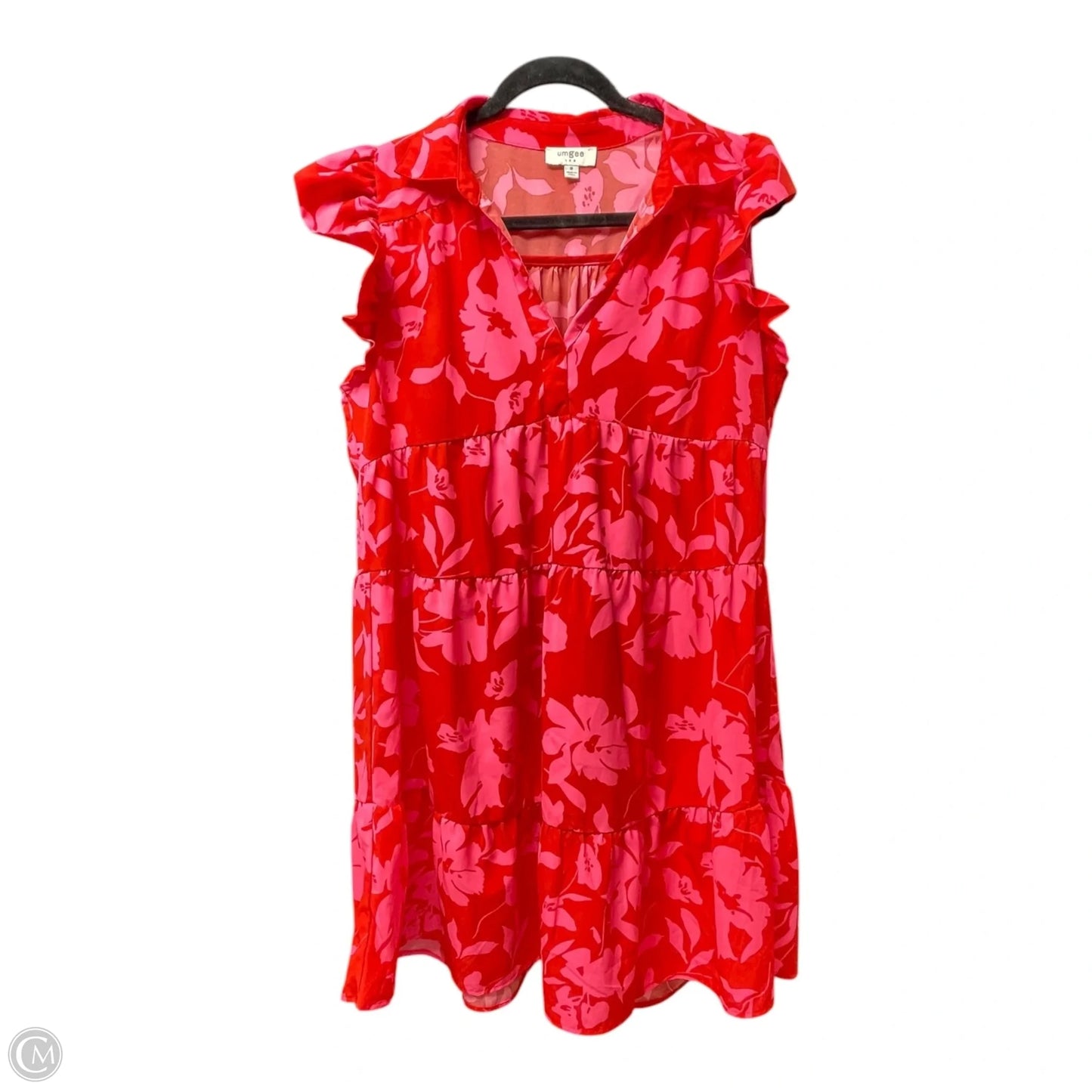 Dress Casual Short By Umgee In Pink & Red, Size: M