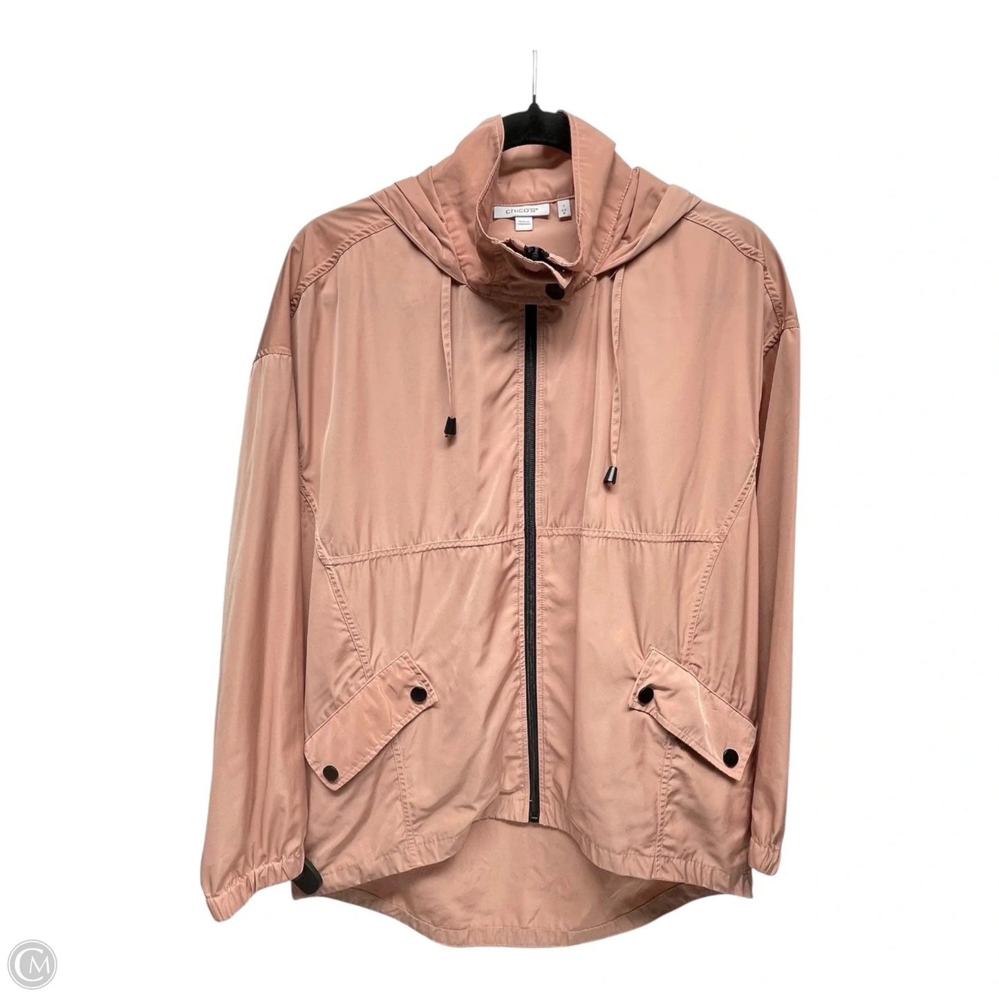 Jacket Windbreaker By Chicos In Pink, Size: M