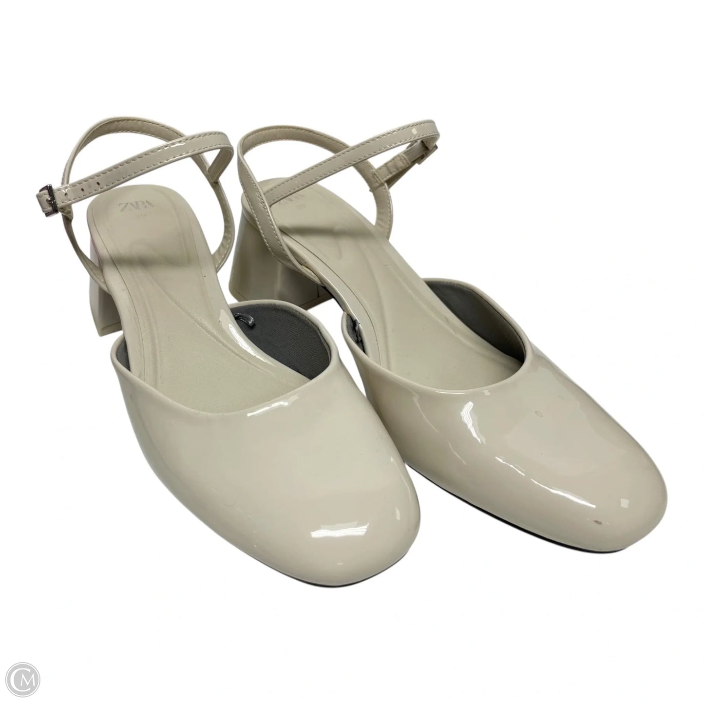 Shoes Heels Block By Zara In White, Size: 8.5