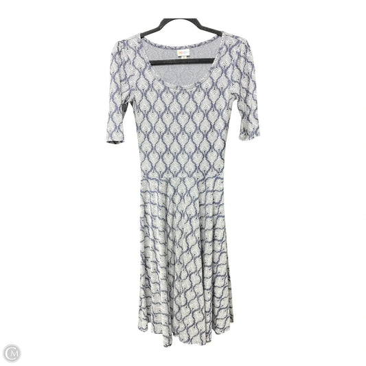 Dress Casual Short By Lularoe In Blue & White, Size: Xs