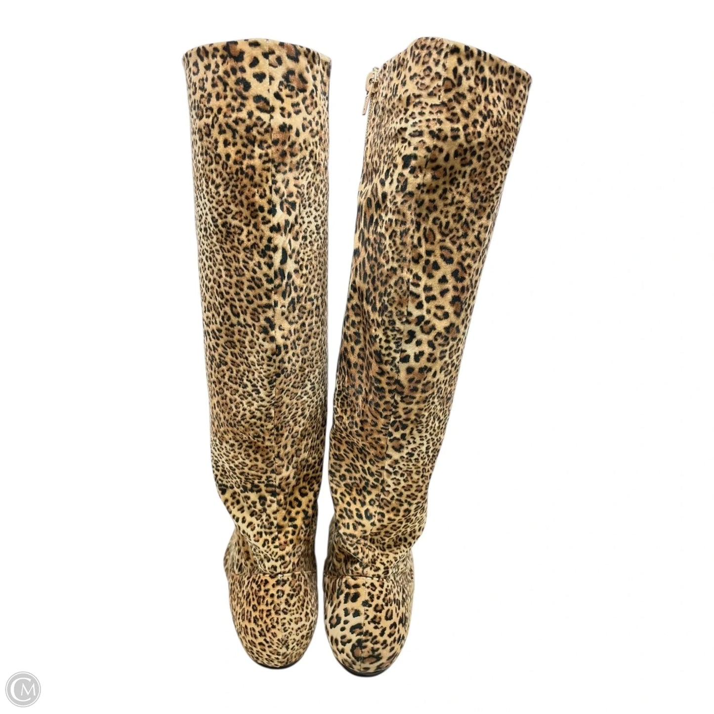Boots Mid-calf Flats By Clothes Mentor In Animal Print, Size: 8